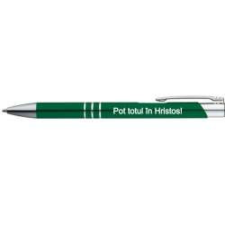 Pix metalic verde gravat, Pot totul in Hristos 